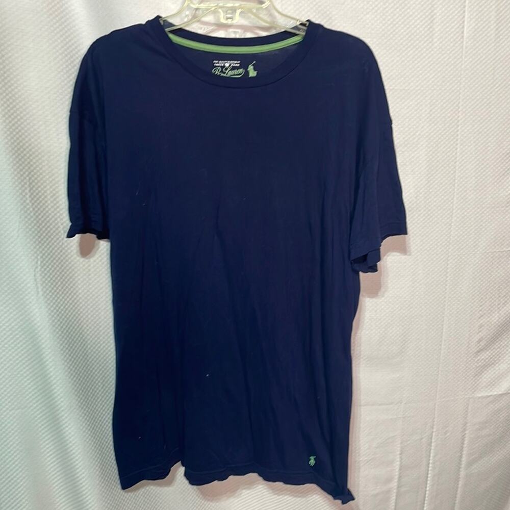 Ralph Lauren XL blue short sleeve 💯cotton super soft t shirt euc hemline hoarse